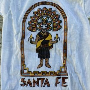 Santa Fe dead stock kids T-shirt, Native American southwestern style warrior